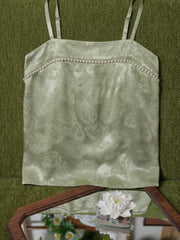 [Whispering Brook Deer] 鹿鸣溪 Jacquard Song Style Camisole Inner Wear