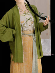 [Whispering Brook Deer] 鹿鸣溪 Original Pearl Airplane Sleeve Cardigan