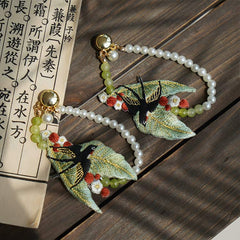 [The Misty Depth] 云深雾浅 Original Double-Sided Embroidery & Beaded Magnetic Sleeve Holder for Hanfu