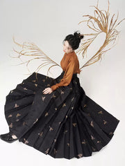 [A Hundred Butterflies' Reverie] 百蝶绘 Original Ming Style Hanfu Set with Song Beizi Jacket & Mamian Skirt