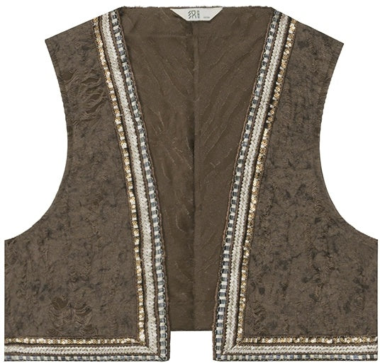 [Poem of the Wilderness] 旷野之诗 Original National Style Embroidered Vest, Inner Top & Lantern Pants Set