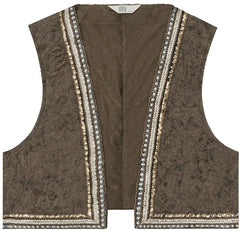 [Poem of the Wilderness] 旷野之诗 Original National Style Embroidered Vest, Inner Top & Lantern Pants Set