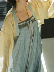 [Sweet Plum & Winterbloom] 清棠 Original Famen Temple Robe & Qixiong Slip Dress Set