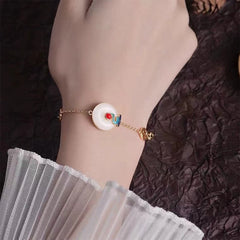 [Auspicious Clouds] 祥云 He Tian Jade Recalculating Fortune Ring - Niche Retro Chinese Style S925 Sterling Silver Jewelry