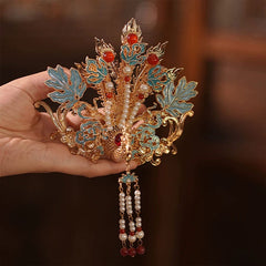 [Phoenix Suitor] 耀如春华 Dazzling Spring Elegance Tang/Ming Style Hair Crown and Accessory Set