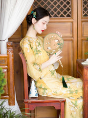 [A City of Wind-blown Catkins] 一城风絮 Original Republic of China Style Collarless Loose "Dao Daxiu" Qipao Dress