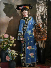 柒小乔 Original Qing Dynasty Style Full Embroidery Changyi (氅衣) - Photography & Cultural Attire