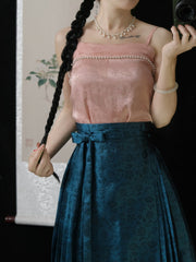 [Whispering Brook Deer] 鹿鸣溪 Jacquard Song Style Camisole Inner Wear