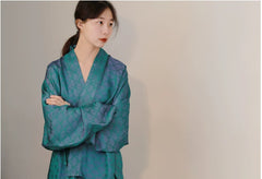 [Jade Case] 谜阿凰 青玉案 Jade Case Song Dynasty Set with Aircraft Sleeve Jacket and Eight-Gore Skirt