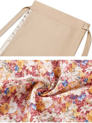 [Ethereal Bloom] 雾花 Original Song Style Hanfu Set with Half-Sleeve Robe & Gold-Trimmed Spinning Skirt