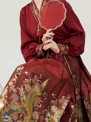 [The Phoenix Brocade] 锦凤 Original Ming Style Hanfu Set for Wedding & Toasting Ceremonies