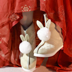 [A Bright Future] 前兔无量 Original Bunny-Themed Hanfu Boots with "Dengyun" Tiered Soles