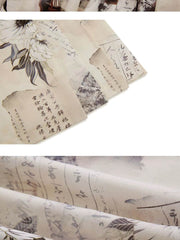 [Ink Wash Scroll] 旧书墨染 Original Hanfu Set with Straight-Sleeve Robe & Slip Dress