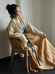 [Whispers of the Wilds] 弥野 Original Song Style Set with Airplane Sleeve Top & Hundred-Pleat Skirt