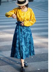 [Verdant Branches] 枝枝 Reversible Tang Style Cotton Top & Skirt Set for Spring/Summer