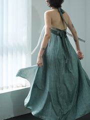 [Sweet Plum & Winterbloom] 清棠 Original Famen Temple Robe & Qixiong Slip Dress Set