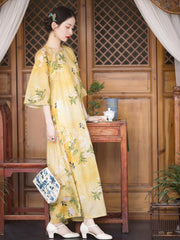 [A City of Wind-blown Catkins] 一城风絮 Original Republic of China Style Collarless Loose "Dao Daxiu" Qipao Dress