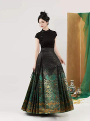 [The Gilded Money Tree] 青铜摇钱树 Original Ming Style Gold-Woven Mamian Skirt for Summer 2025