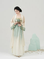 [A Journey Through Verdant Hills] 青山行 Original Hanfu-Inspired Slip Dress & Outer Shirt Set