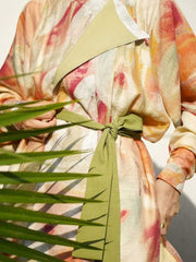 [Painterly Hues] 油彩 Original Tang Dynasty Oil Painting Style Hanfu Set with Round Collar Robe & Gore Skirt