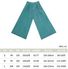 [Jade Case] 谜阿凰 Original Pleated Wide-Leg Hanfu Trousers for Summer Elegance