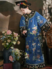 柒小乔 Original Qing Dynasty Style Full Embroidery Changyi (氅衣) - Photography & Cultural Attire