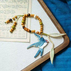 [Swallows Over the River] 江上燕 Original Bamboo Embroidery Qipao Lapel Press & Hanfu Waist Ornament