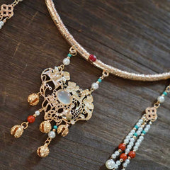 [Affluence with Fish] 云深雾浅 Wealth and Abundance Original Ming Dynasty Yīngluò Collar Necklace