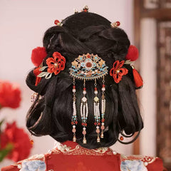 [Phoenix Suitor] 耀如春华 Dazzling Spring Elegance Tang/Ming Style Hair Crown and Accessory Set