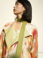 [Painterly Hues] 油彩 Original Tang Dynasty Oil Painting Style Hanfu Set with Round Collar Robe & Gore Skirt