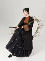 [A Hundred Butterflies' Reverie] 百蝶绘 Original Ming Style Hanfu Set with Song Beizi Jacket & Mamian Skirt