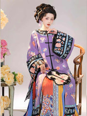 柒小乔 Original Qing Dynasty Style "Yuehua" Mamian Skirt & Embroidered Round-Neck Top - Authentic Photography Attire