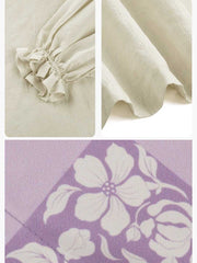 [Taro Milk Tea Dream] 芋泥奶茶 Original Tang Dynasty Hanfu Set with Beizi Vest, Round-Collar Shirt & Eight-Gore Skirt