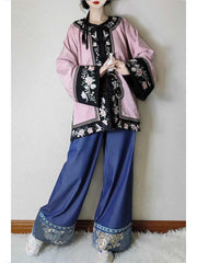 柒小乔 Original New Chinese Style Improved Qing Dynasty Magua (马褂) & Trousers Set - Heavy Industry Embroidery