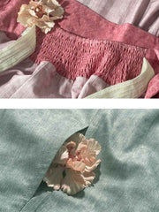 [Sweet Plum & Winterbloom] 清棠 Original Famen Temple Robe & Qixiong Slip Dress Set