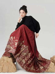 [The Great Wall at Dawn] 万里 Original Ming Style Hanfu New Year Mamian Skirt Set for Toasting & Engagement