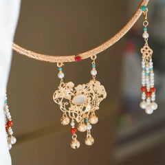 [Affluence with Fish] 云深雾浅 Wealth and Abundance Original Ming Dynasty Yīngluò Collar Necklace