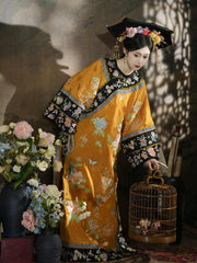 柒小乔 Original Qing Dynasty Style Full Embroidery Changyi (氅衣) - Photography & Cultural Attire