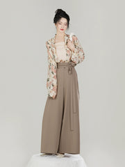 [Summer Cloud Pathways] 阡陌 Original Song Style Hanfu Set with Camisole, Airplane Sleeve Top & Song Pants