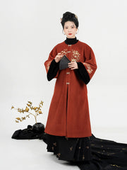 [The Gilded Pomegranate] 乌金石榴 Original Hanfu Set with Jacket, Sweater & "Hundred Butterflies" Mamian Skirt
