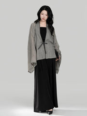[Floating Moon] 浮月 Wei-Jin & Northern Dynasties Pleated Robe Set with T-shirt & Song Pants