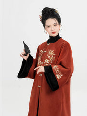 [The Gilded Pomegranate] 乌金石榴 Original Hanfu Set with Jacket, Sweater & "Hundred Butterflies" Mamian Skirt
