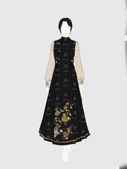 [Pomegranate Blossom Banquet] 榴花宴 Original Hanfu Inspired Sleeveless Mamian Dress & Inner Shirt Set