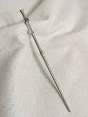 [The Emerald Grove] 苍翠竹节簪 Original New Chinese Style Bamboo Jade & Silver Hairpin - Spiritual Aesthetic Accessory