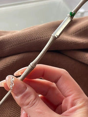 [The Emerald Grove] 苍翠竹节簪 Original New Chinese Style Bamboo Jade & Silver Hairpin - Spiritual Aesthetic Accessory