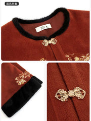 [The Gilded Pomegranate] 乌金石榴 Original Hanfu Set with Jacket, Sweater & "Hundred Butterflies" Mamian Skirt