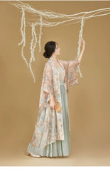 [Tender Willow] 娇柳 Original Design Song Dynasty Style Hanfu Set - Changgan Temple Shirt, Song Camisole, and Pleated Skirt