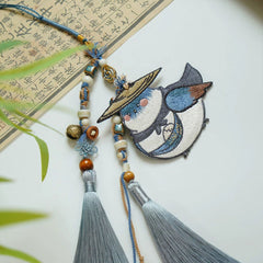[The Swordsman Chirp] 侠客啾 Original Double-Sided Embroidery Bird Pendant & Jinbu Bag Charm