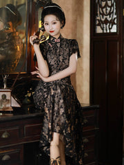 [Midsummer Night's Dream] 繁莳 仲夏之梦 Original New Chinese Style Gold-Woven Lace Fishtail Qipao
