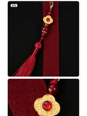 [The Golden Lantern's Glow] 金灯花 Original Song Style Hanfu Set with Embroidered Jacket, Sweater & Three-Pleat Skirt